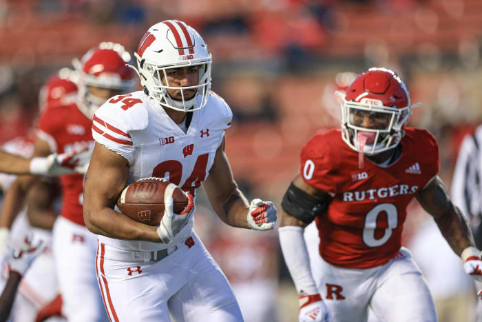 Wisconsin fullback Jackson Acker (Credit: Vincent Carchietta-USA TODAY Sports)